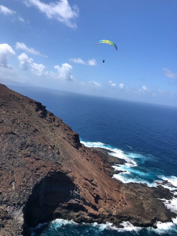View of the coast from above.