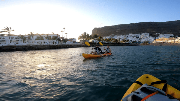 Kayak in the water.