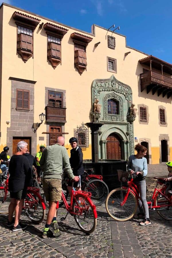 People with bikes.