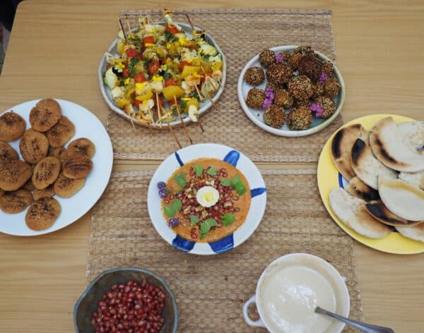 Dishes prepared during the cooking class.