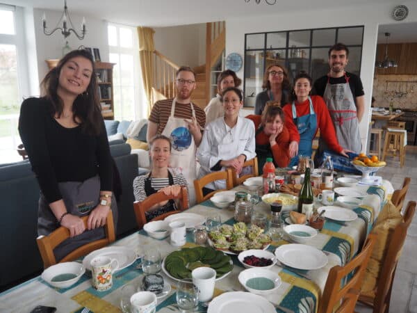 The participants of the cooking class.