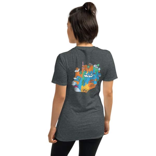 Secret Map back – Simple Unisex T-Shirt - Image 13