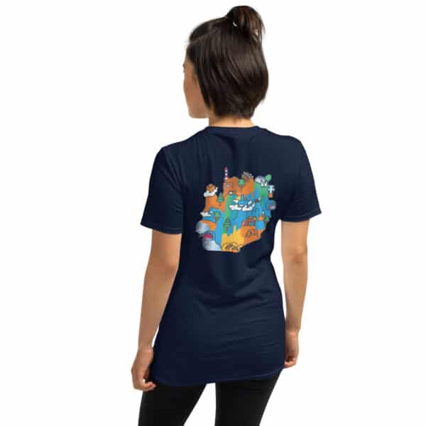 Secret Map back – Simple Unisex T-Shirt - Image 7