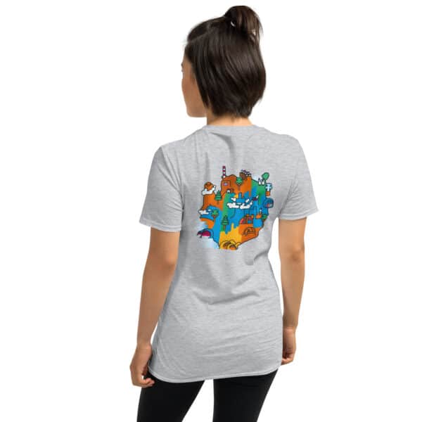 Secret Map back – Simple Unisex T-Shirt - Image 19
