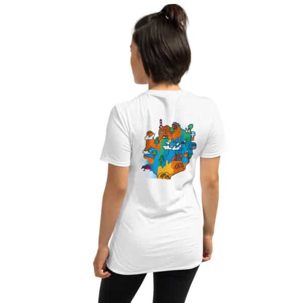 Secret Map back – Simple Unisex T-Shirt - Image 25